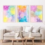 Joyful multicolor colorful Large art