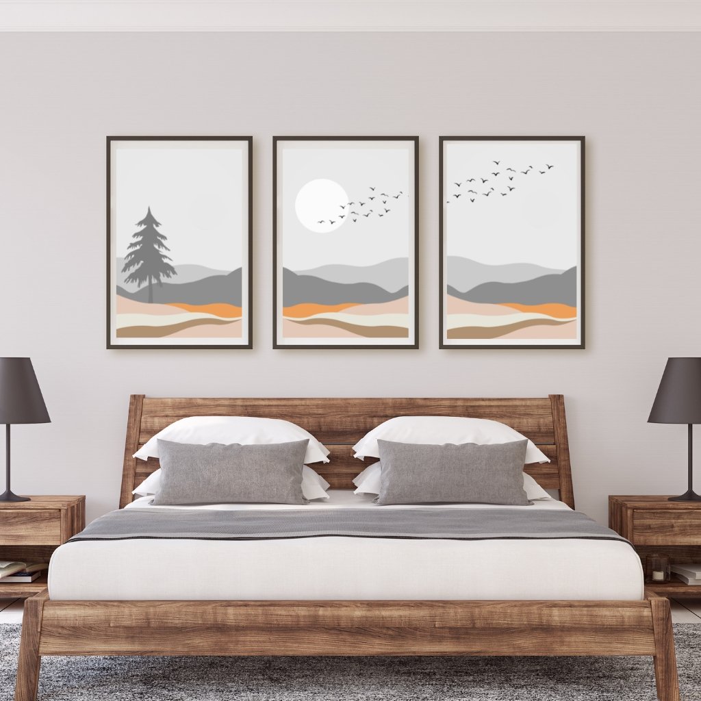 Abstract Landscape Wall Art set of 3 Print for Living Room - Image 3
