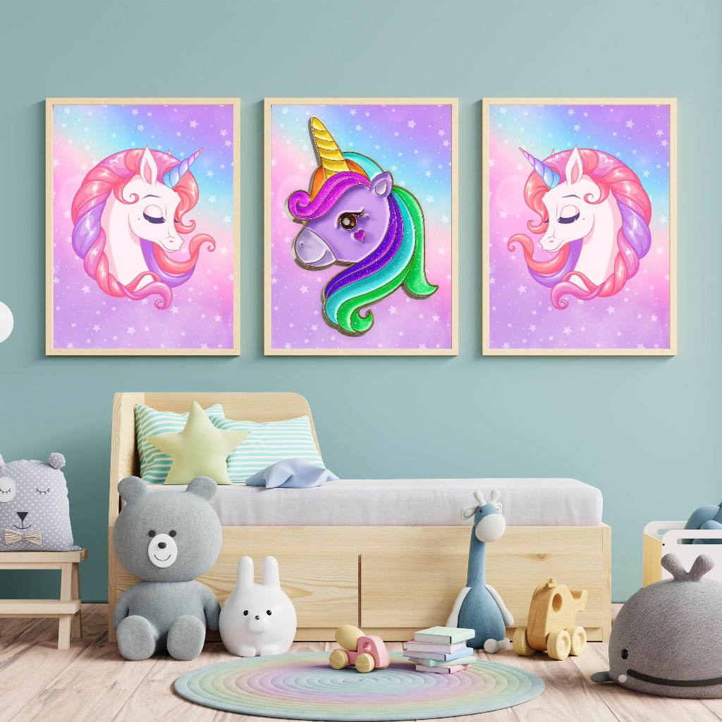 Purple Unicorn Printable Wall Art