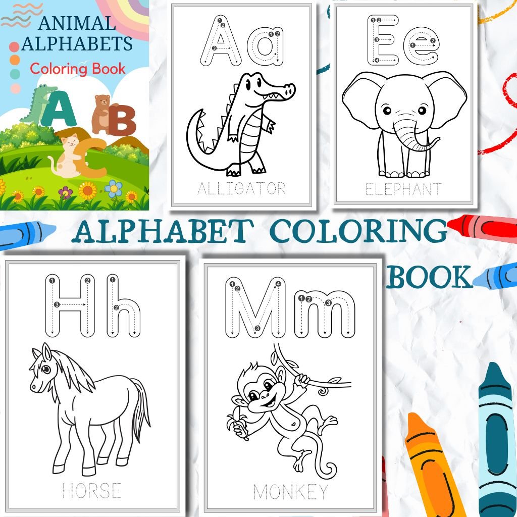 Alphabet Animals Coloring Pages