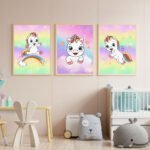 cute Unicorn Print Girls Room