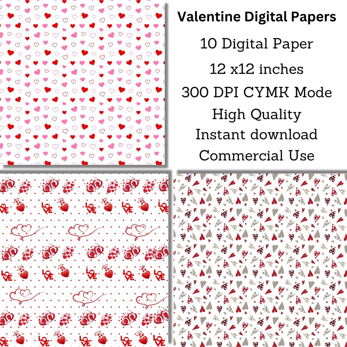 valentine's day scrapbook papers