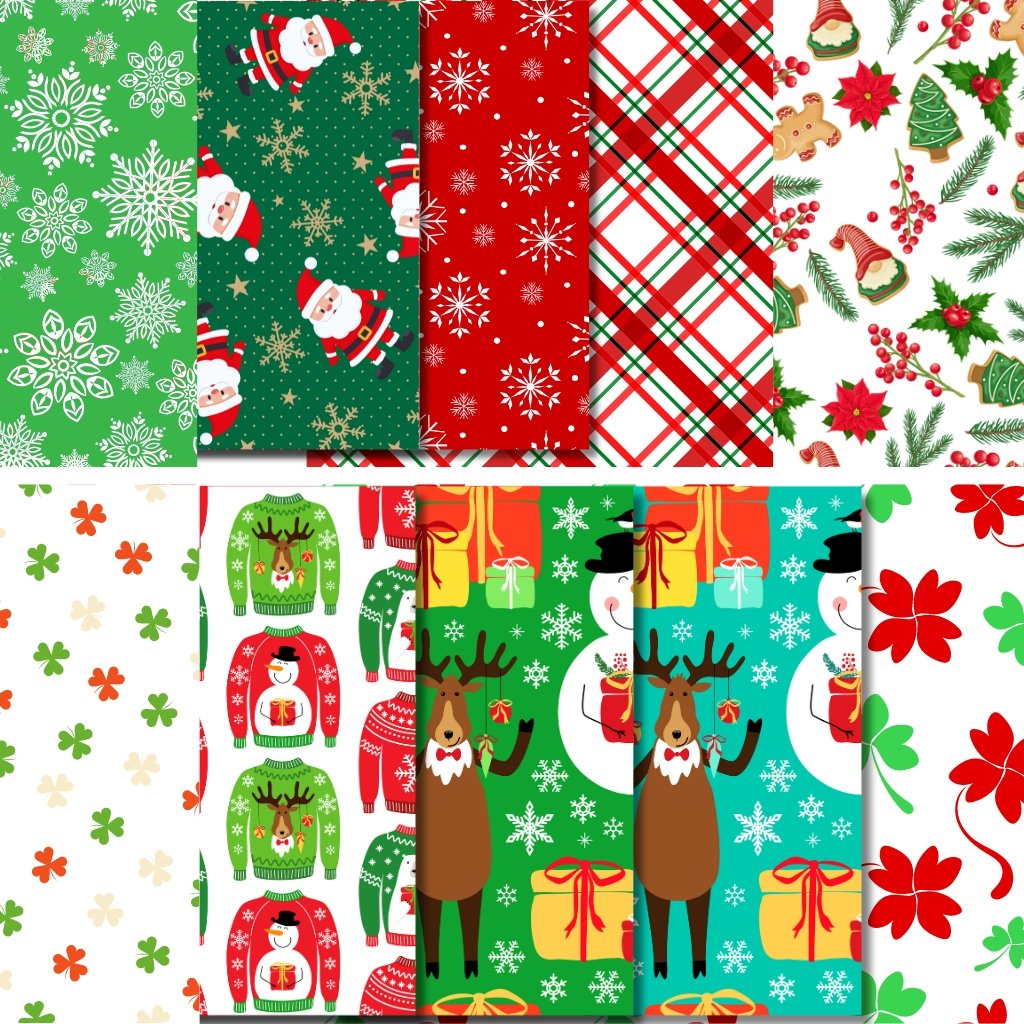 Red and Green Christmas Background