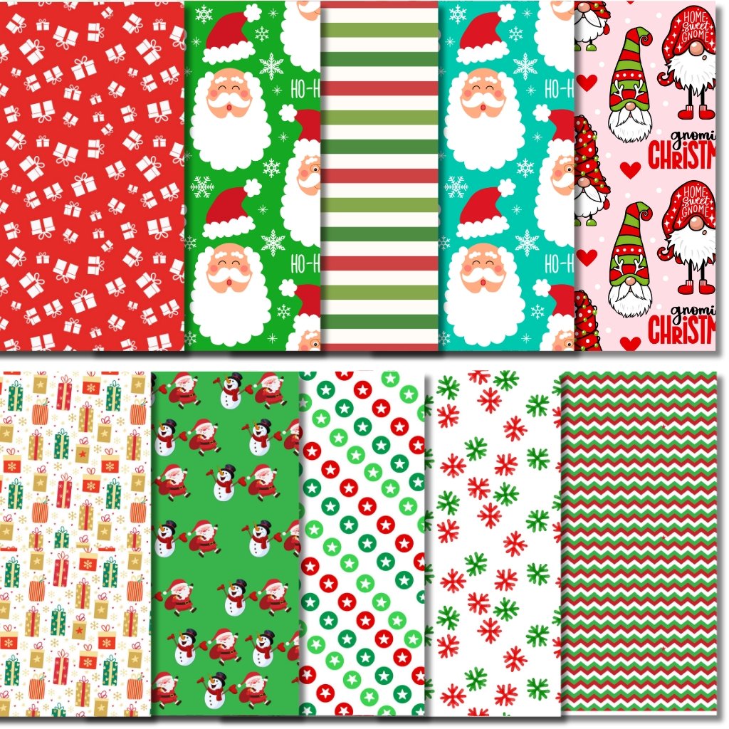 Red and Green Christmas Digital Paper