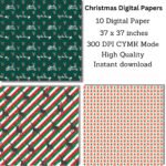 Christmas digital paper download