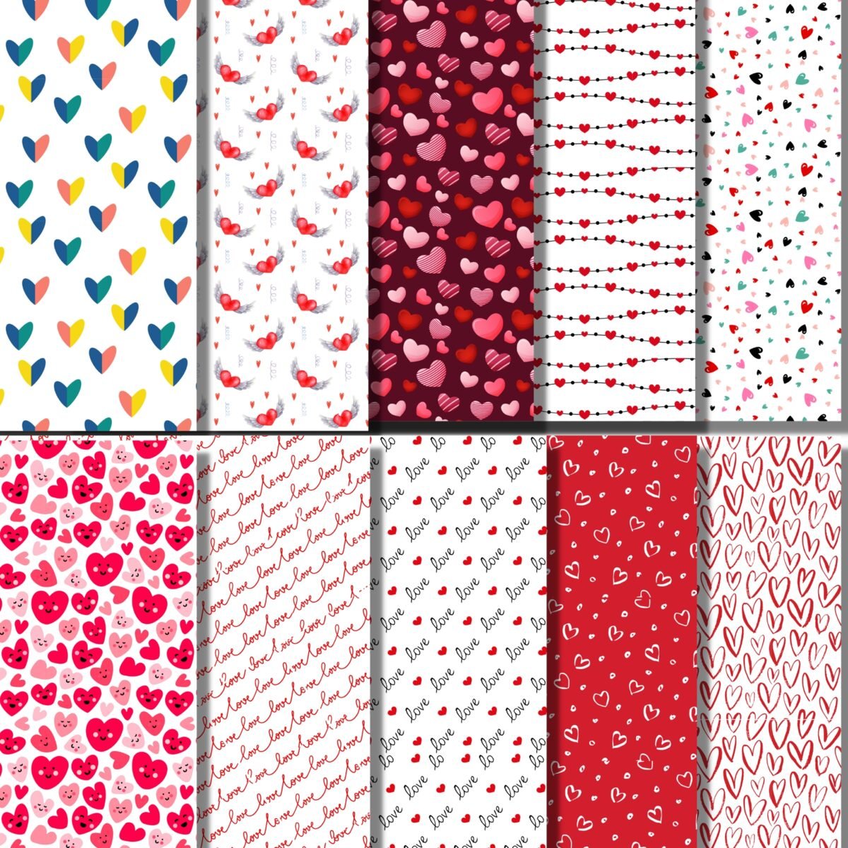 Valentine digital paper