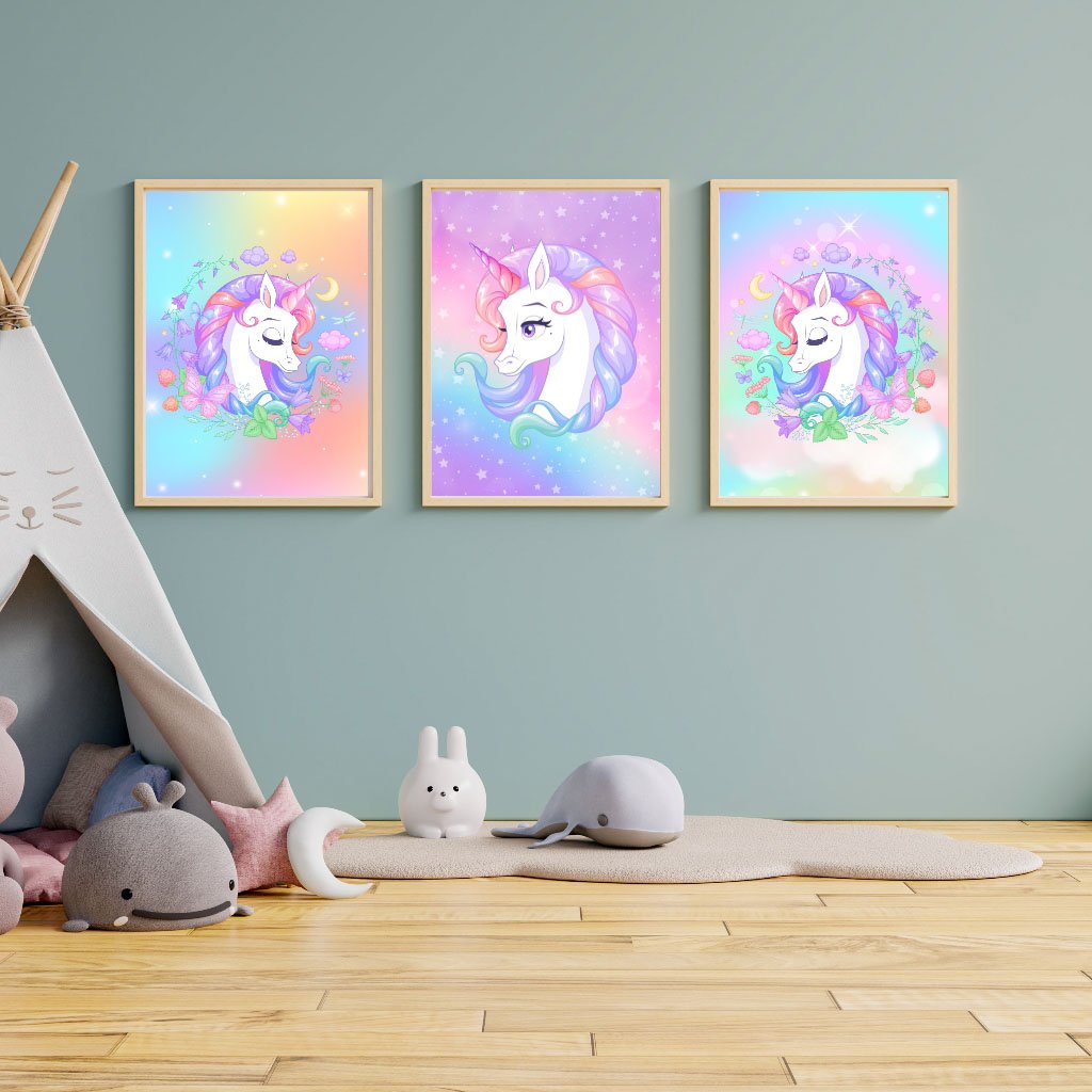 Kids Playroom unicorn Wall Art Decor