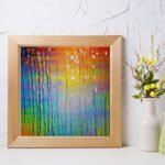 Bright vivid and colorful abstract print