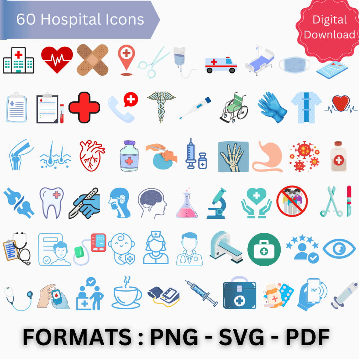 Hospital Color Icons Bundle
