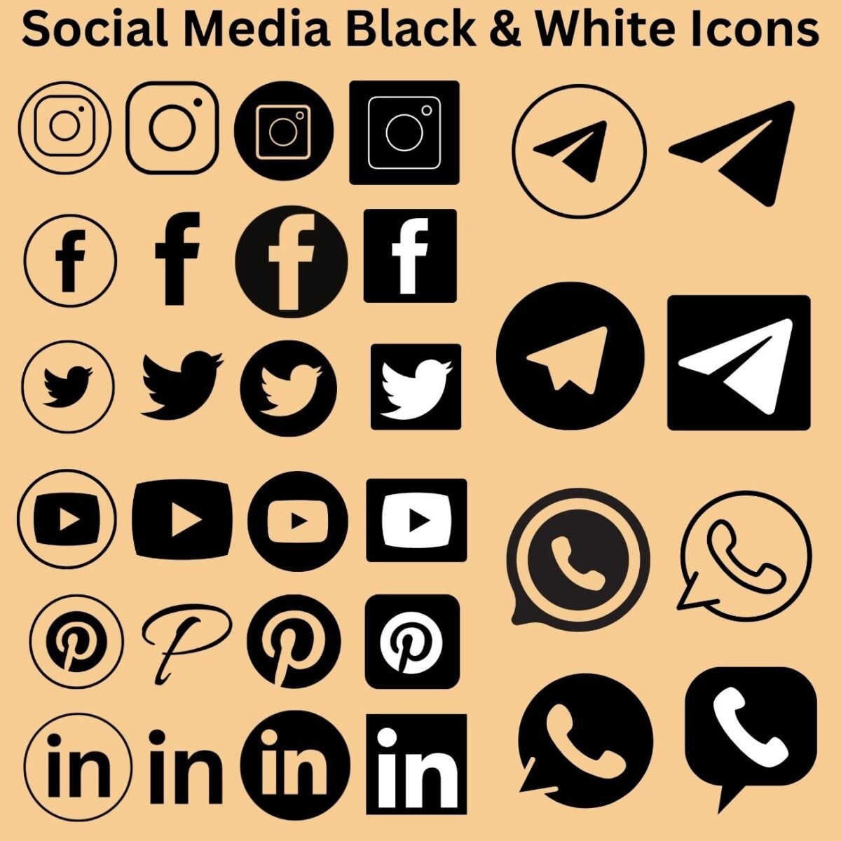 Transparent SOCIAL MEDIA ICONS