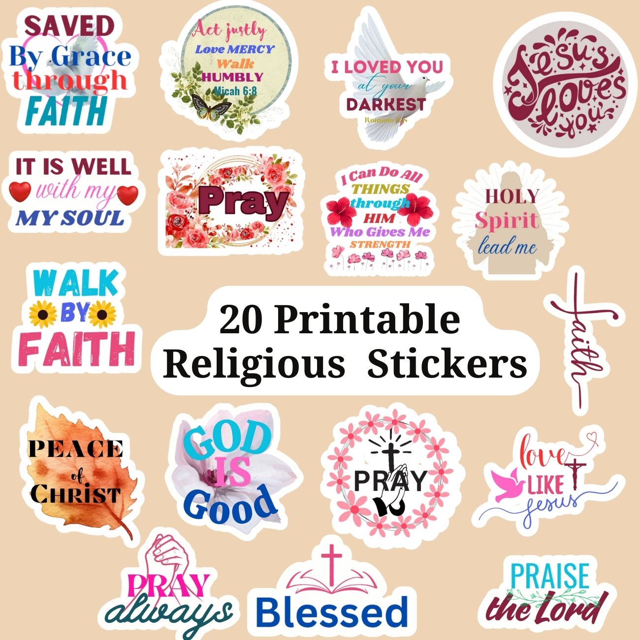 Religious sticker bundle