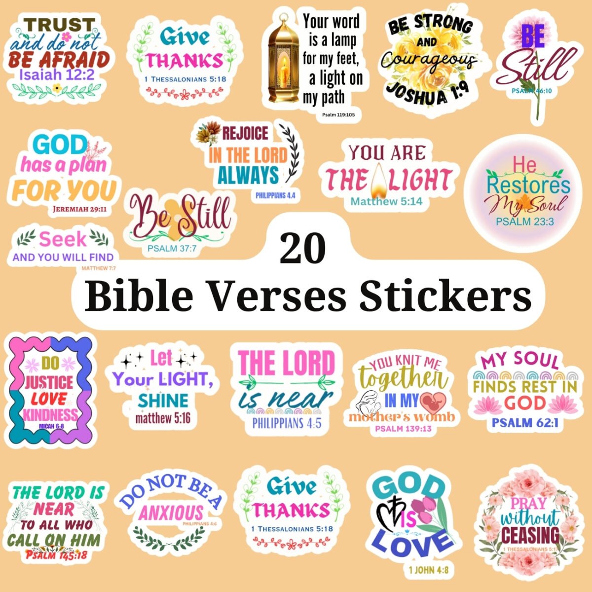 Bible Verses Stickers Printable