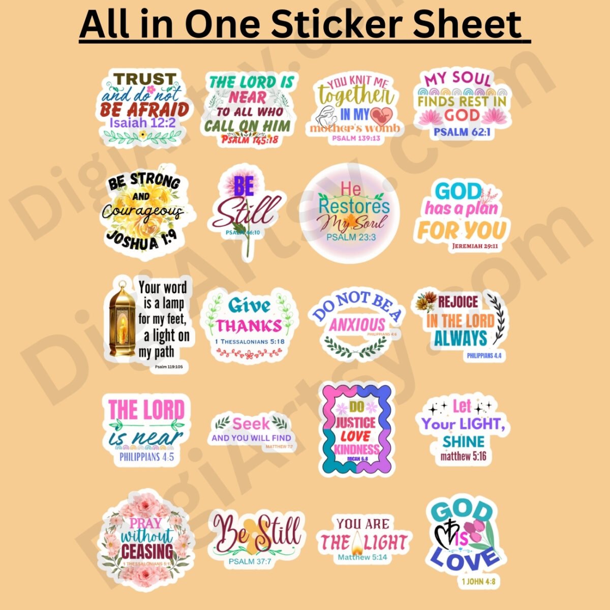 Printable Scripture Sticker Bundle