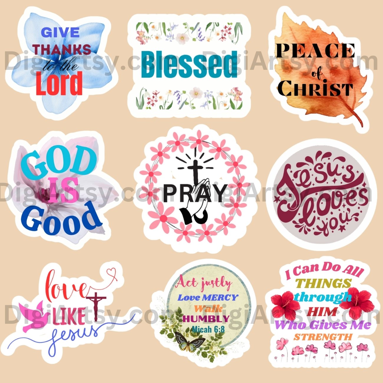 Printable Stickers Religious