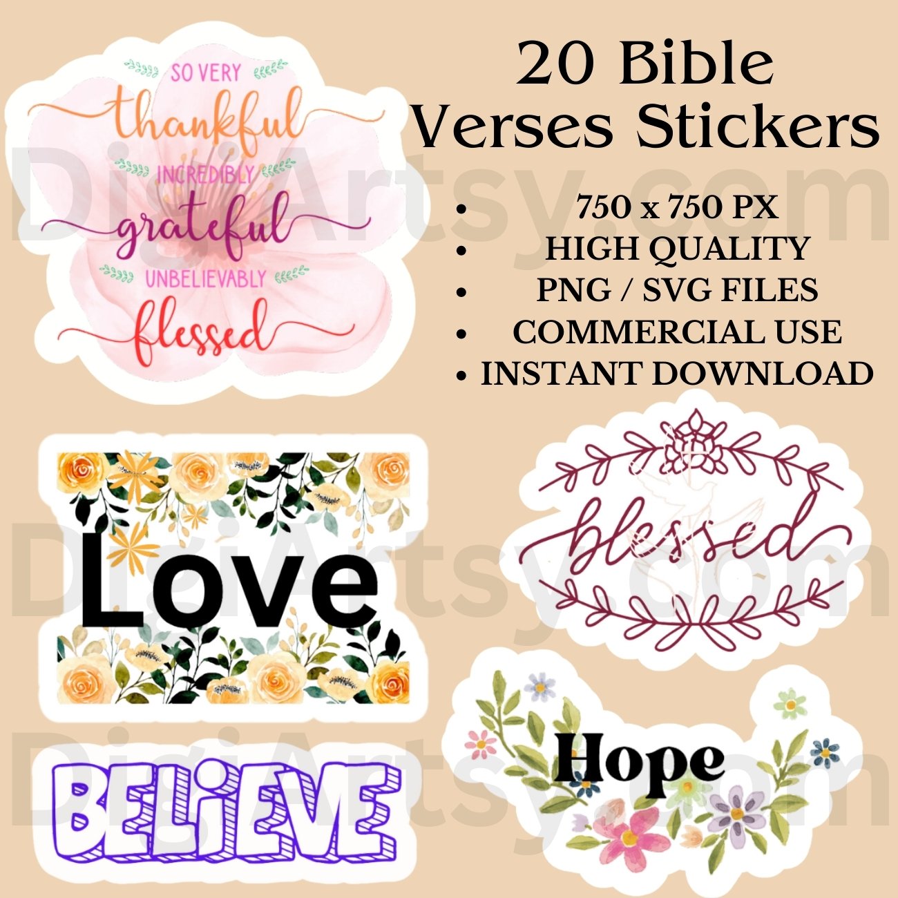 Bible Verses Stickers PNG