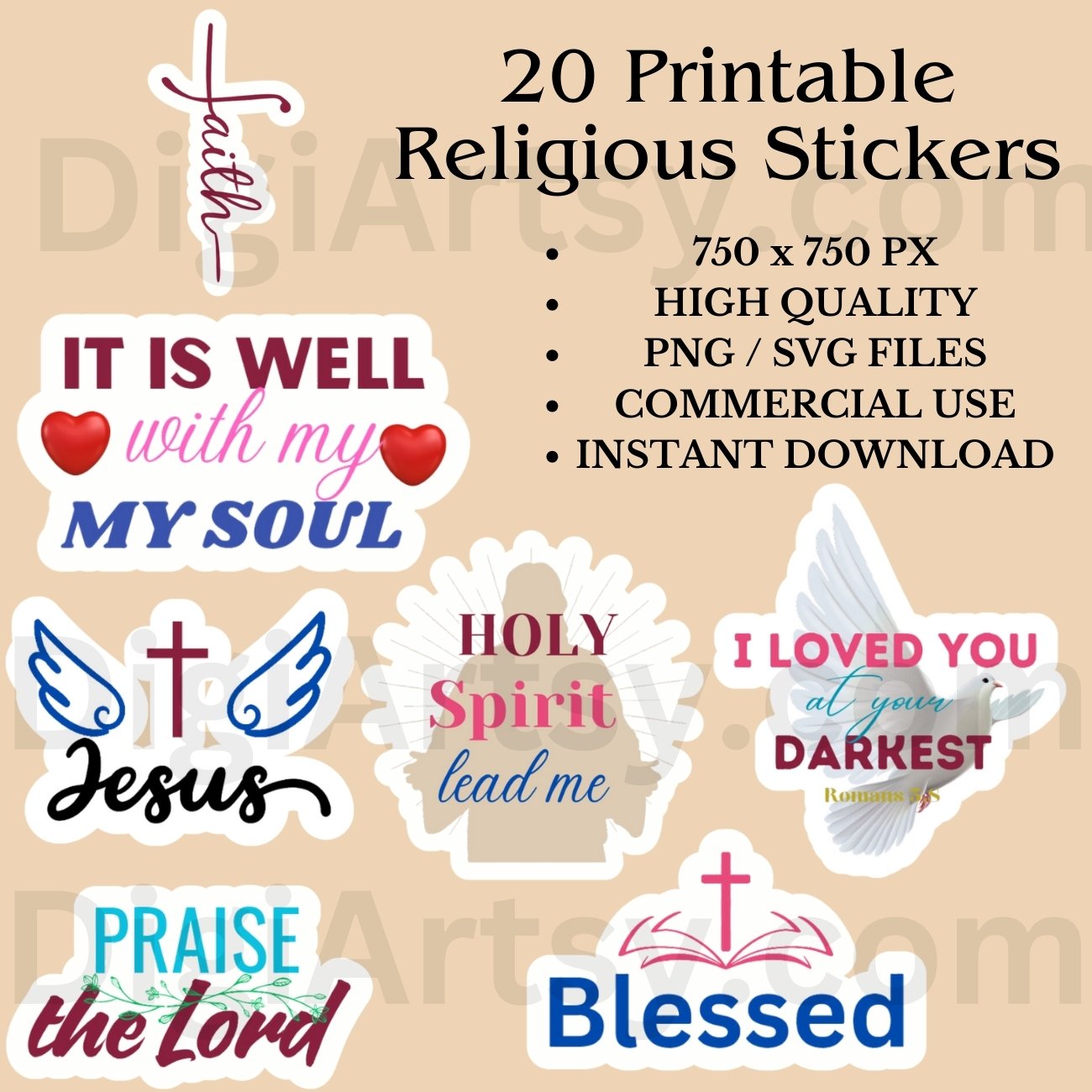 Christian Jesus God stickers
