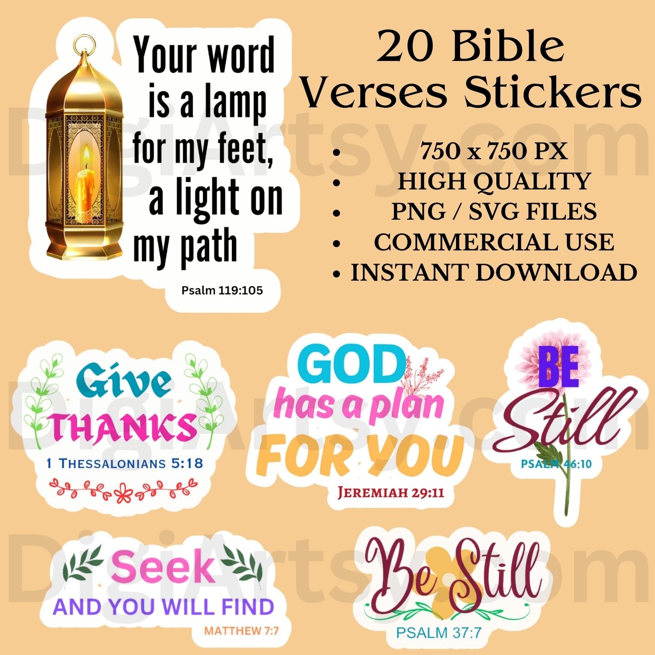 Bible Verses Stickers PNG