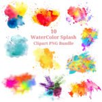 Watercolor Color Splash Clipart PNG