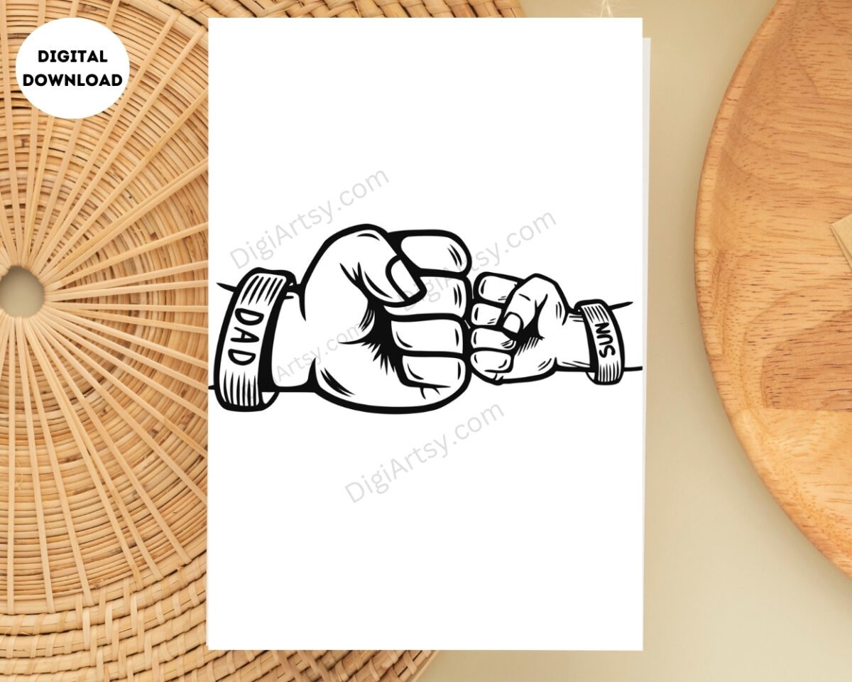 Dad and Son Greeting Card Printable