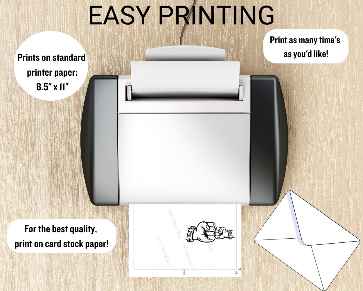 Dad and Son Greeting Card Printable | Greeting Card for Dad | Digital Card for Dad and 1 Kid - Image 5