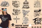 10 Christian Tshirt Design PNG SVG Bundle