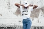 Religious Tshirt Print Jesus in My Heart
