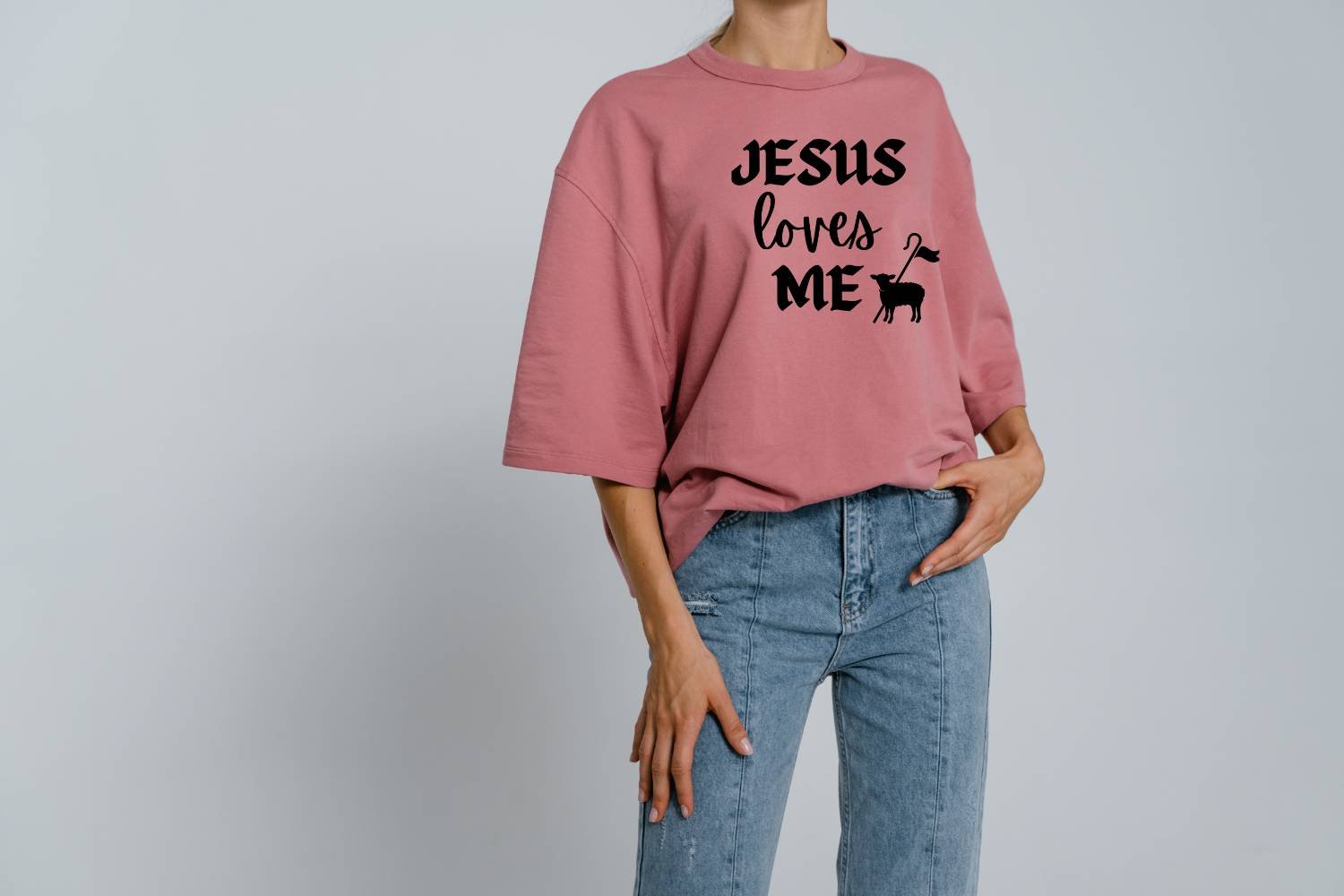 Jesus Loves Me Tshirt Design Print SVG PNG - Image 3