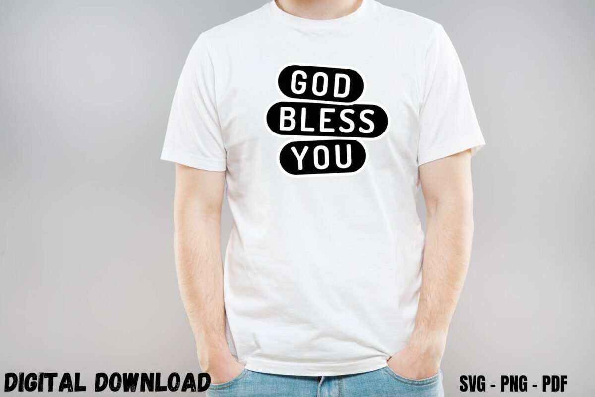 God Bless You Design Print