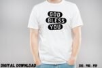 God Bless You Design Print