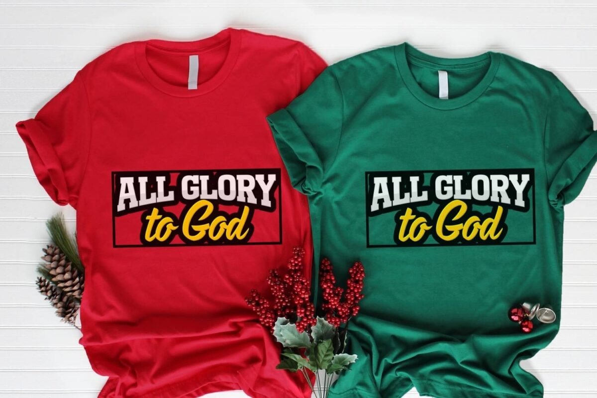 Religious Tshirt Print All Glory to God
