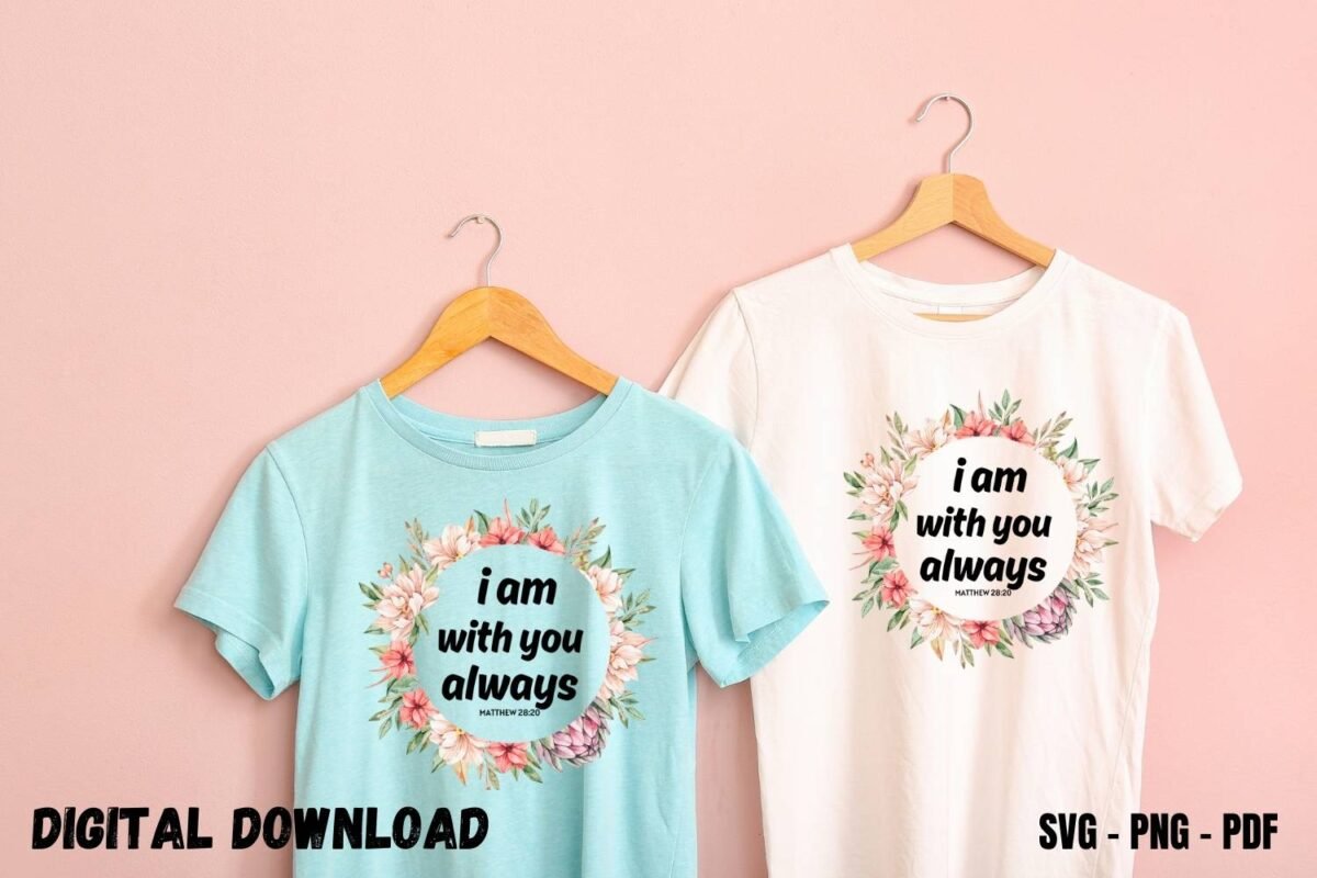 Bible Versus Tshirt Print SVG Am With You Always