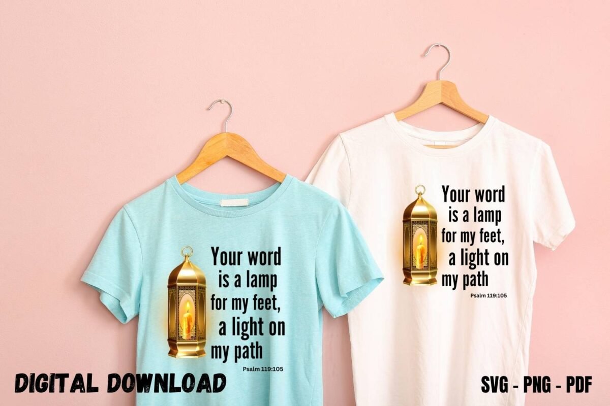 Your Word is a Lamp Design Print SVG PNG