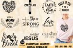 Bible Verse Tshirt Design PNG SVG Bundle