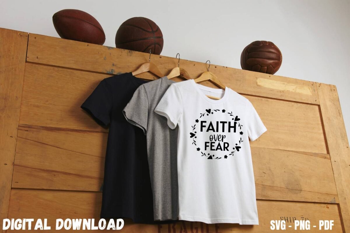 Faith Over Fear Design Print svg