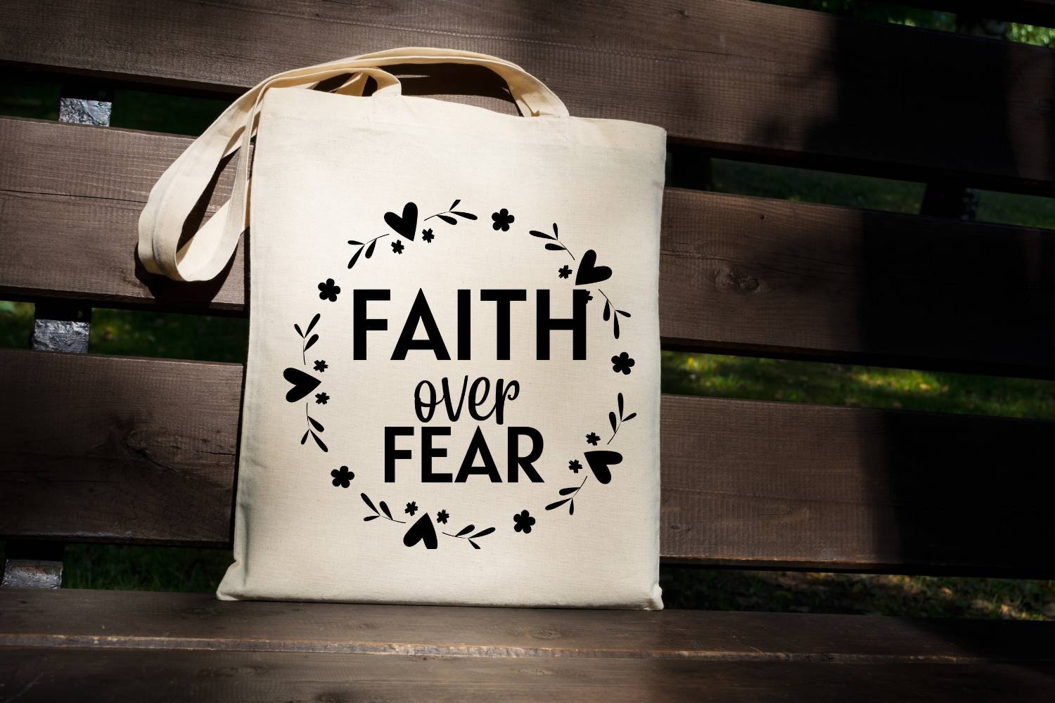 Faith Over Fear Design Print SVG PNG - Image 4