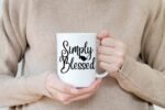 Simply Blessed Mug design SVG PNG
