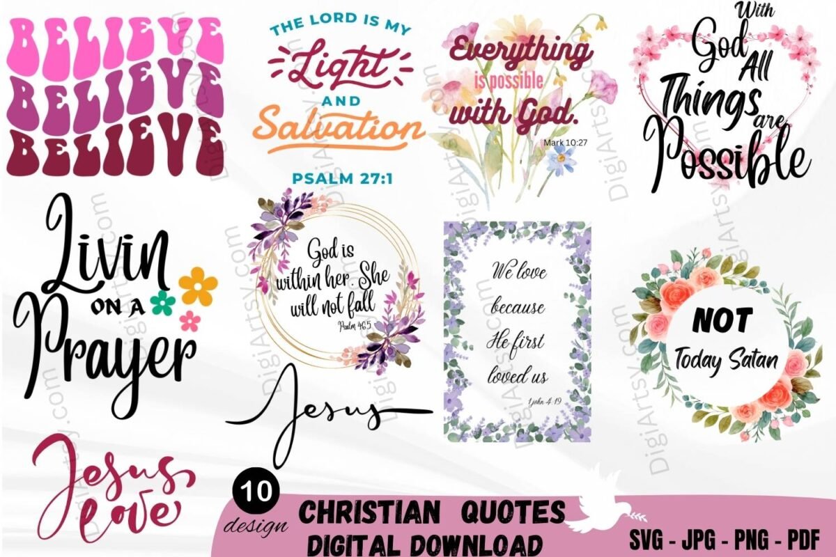 Religious Quotes Tshirt Design SVG