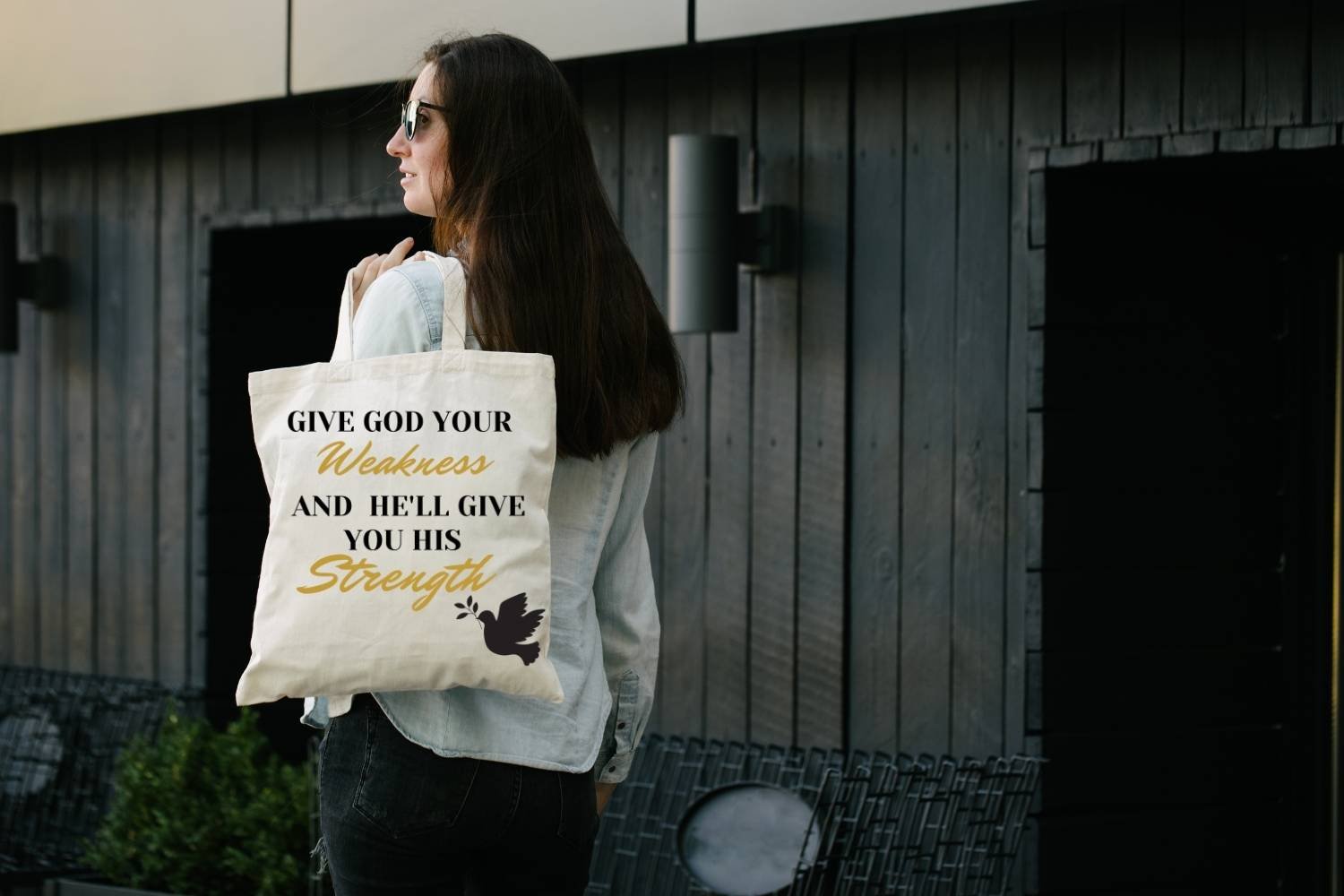 Positive Christian Tshirt Design Give God Your Weakness - Image 6