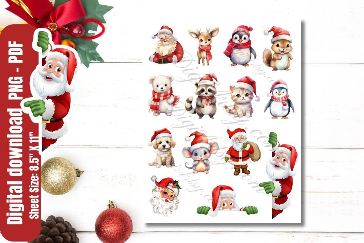 Christmas Digital Planner Sticker,