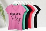 Tshirt Print Rise Up & Pray