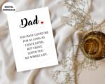 Lovely Dad Greeting Card for Birthday Digital Print