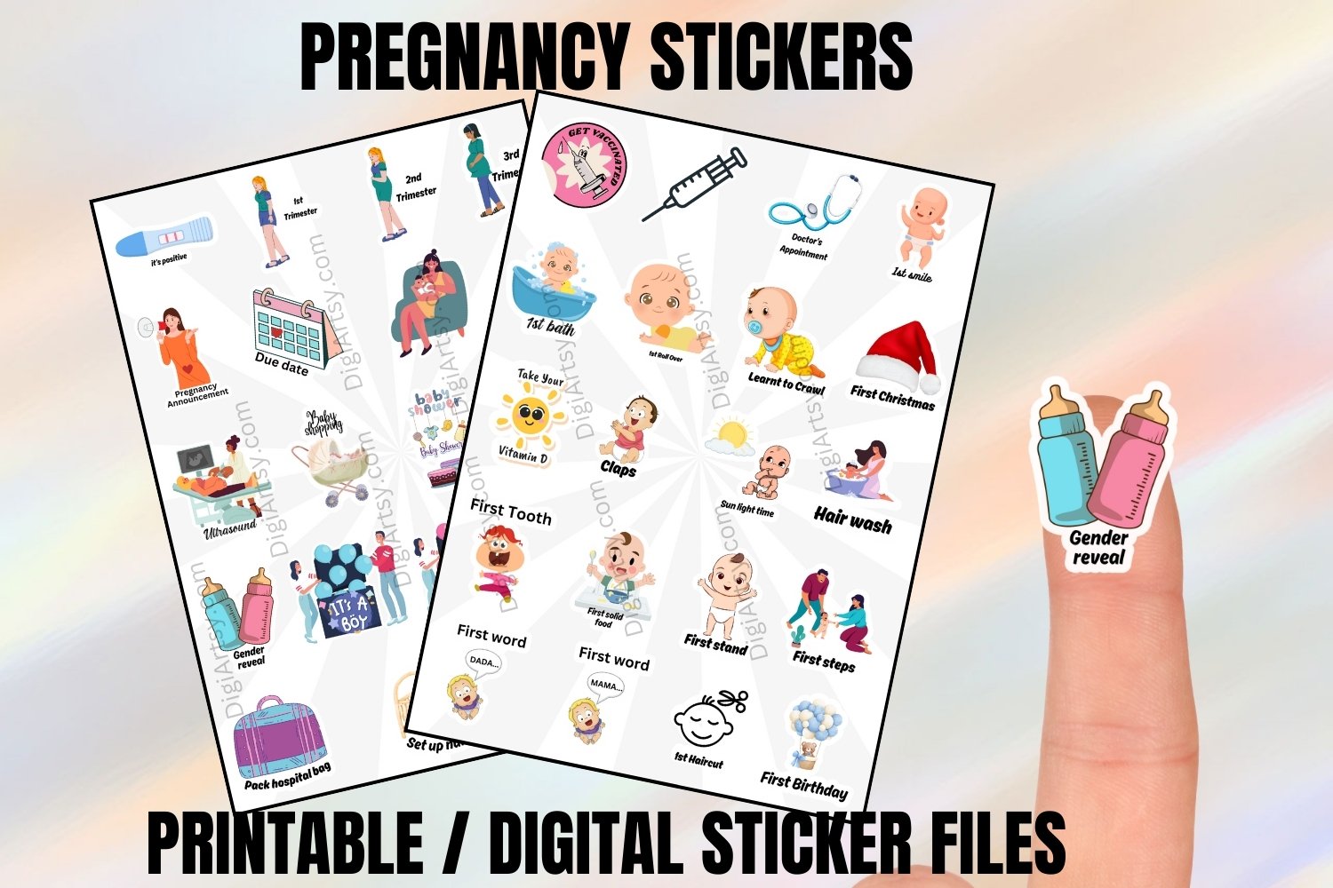 Pregnancy digital Stickers