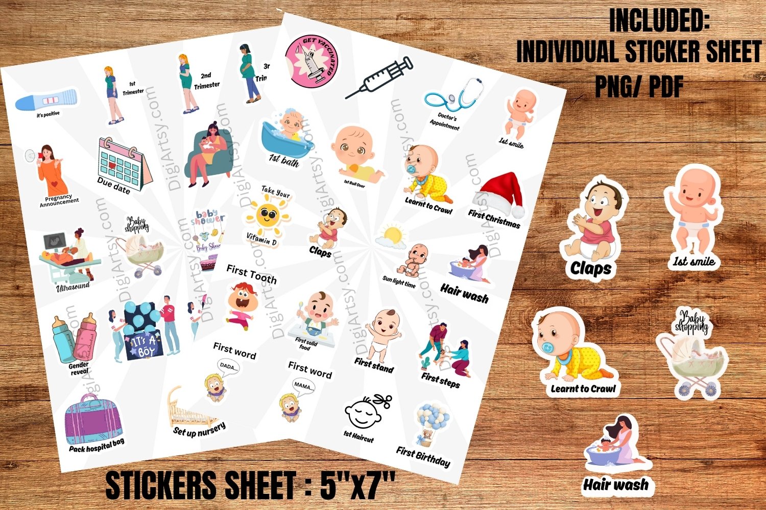 Pregnancy planner printable sticker