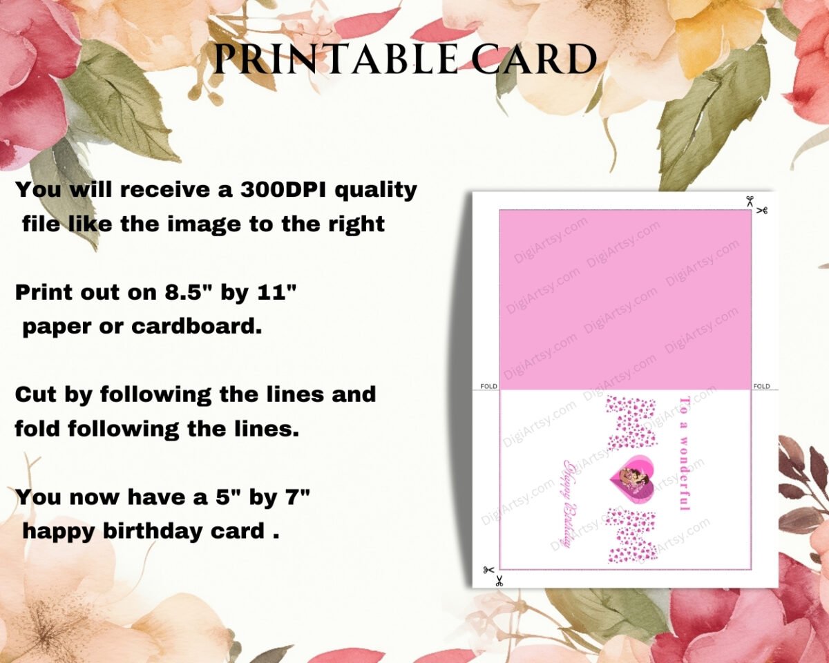 Happy Birthday Mom Print