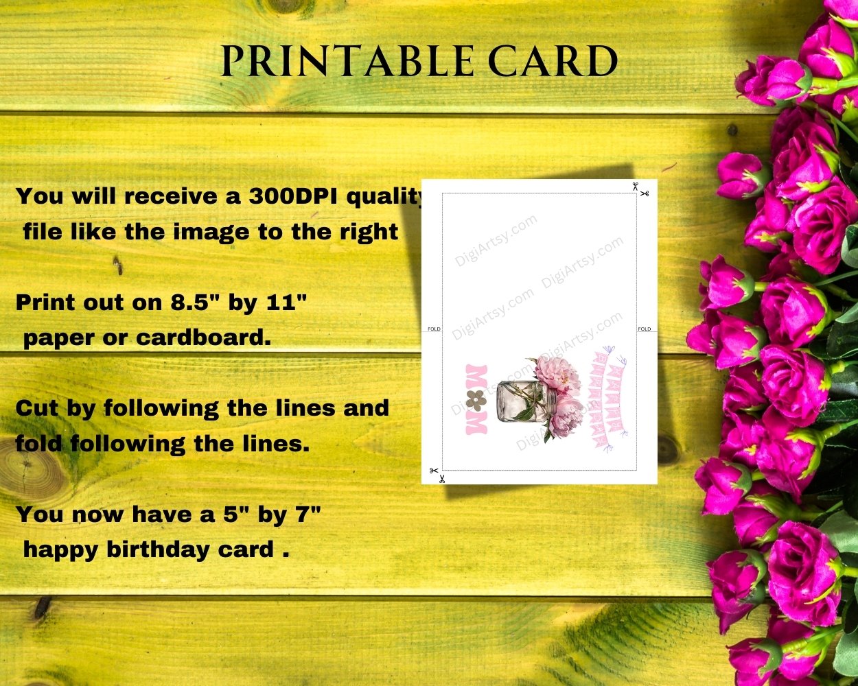 Happy Birthday Mom Print