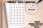 Blood Test Printable Planner stickers for Healthcare