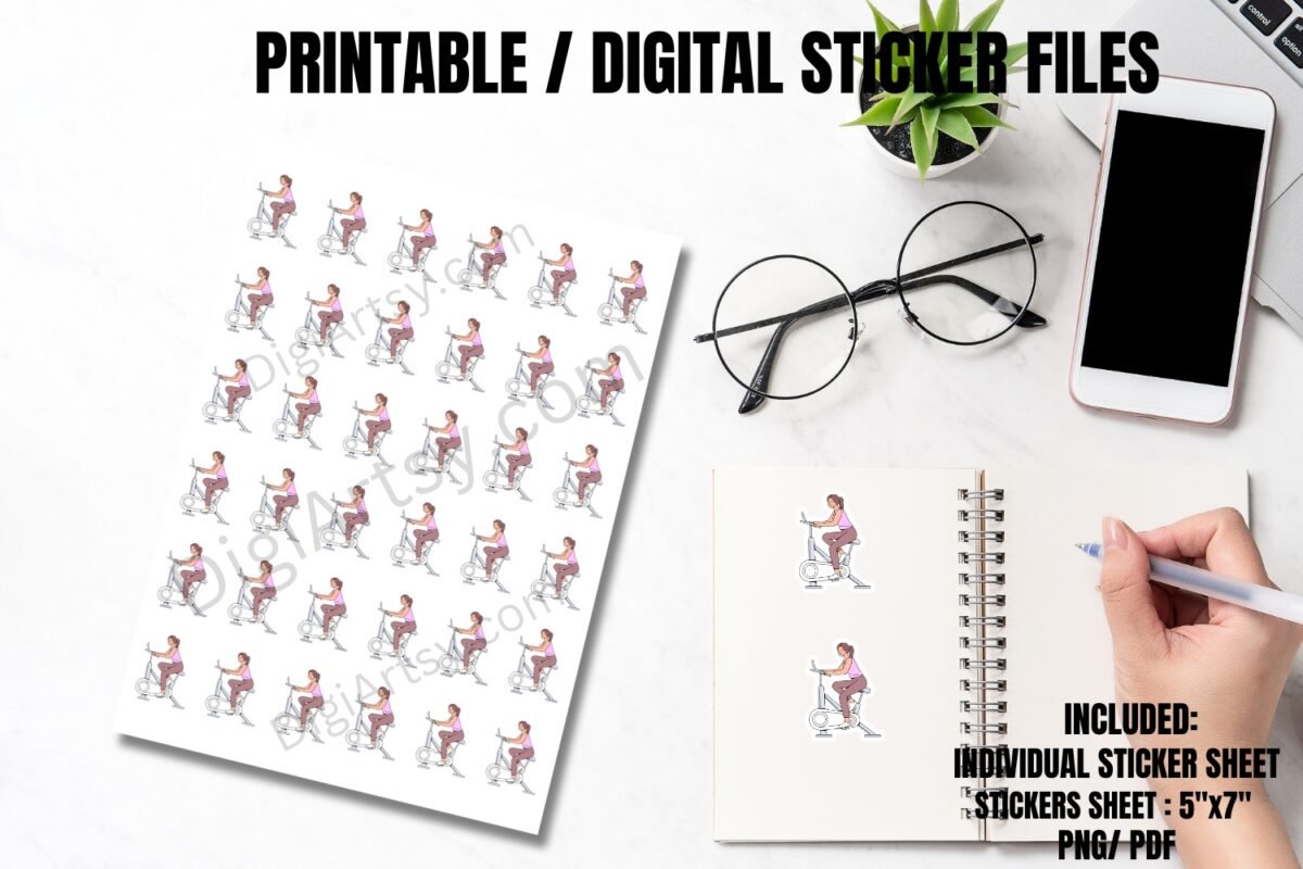 Cycling Printable Planner Stickers