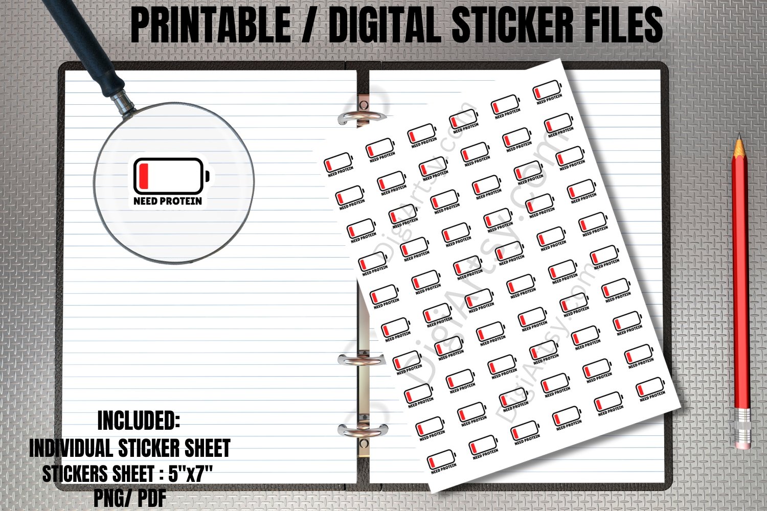Need Protein Printable Planner Stickers