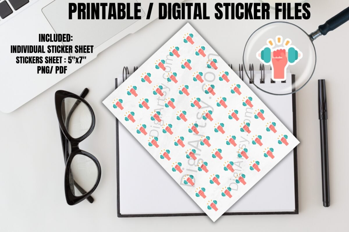 Tumble in Hand Digital Planner Stickers