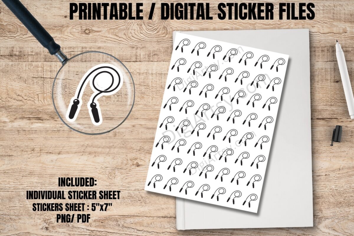 Skipping Printable Planner Stickers